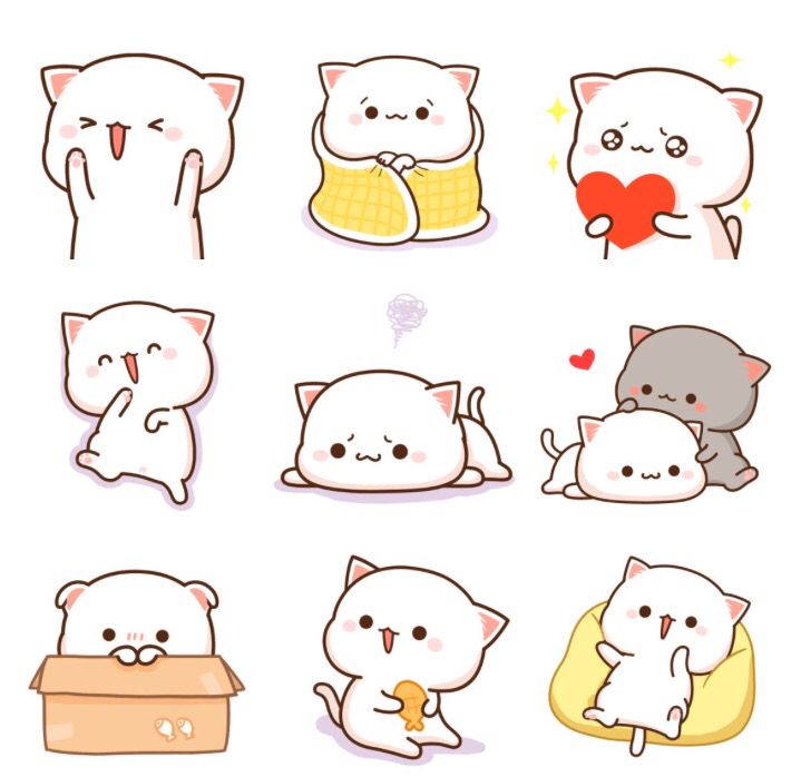 Cute Kitty Art | Mèo Kitty, Đang Yêu, Chibi