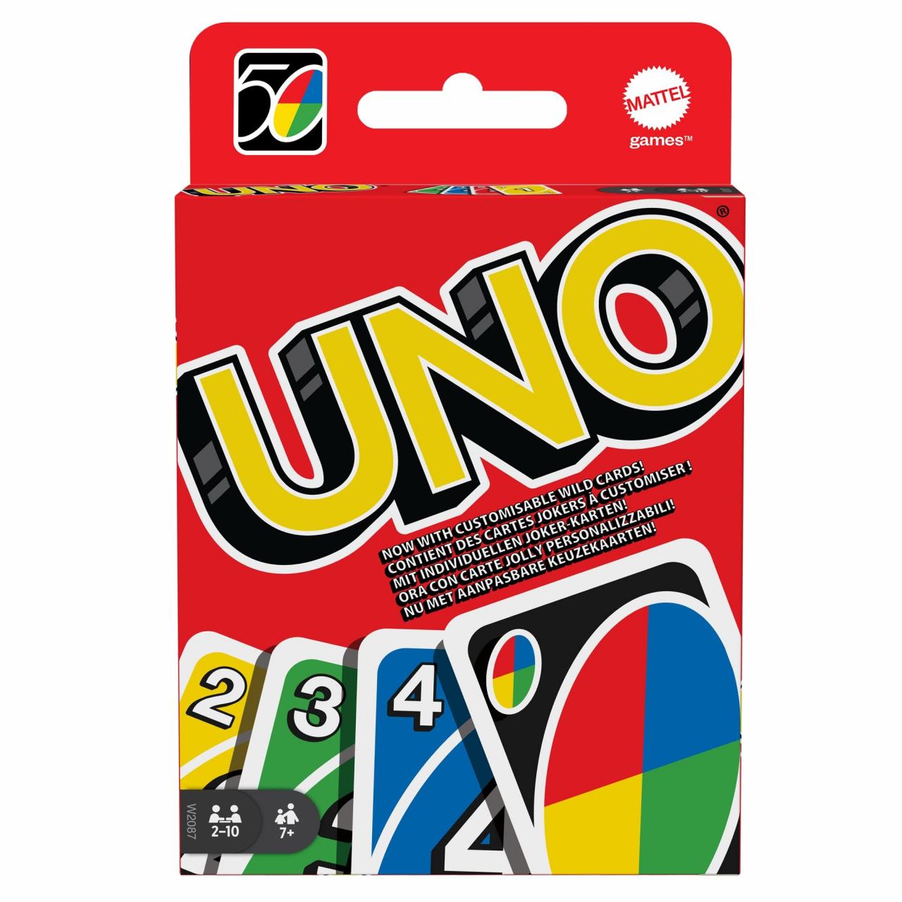 Amazon.Com: Uno - Classic Colour & Number Matching Card Game - 112 Cards -  Customizable & Erasable Wild - Special Action Cards Included - Gift For Kids  7+, W2087 : Toys & Games