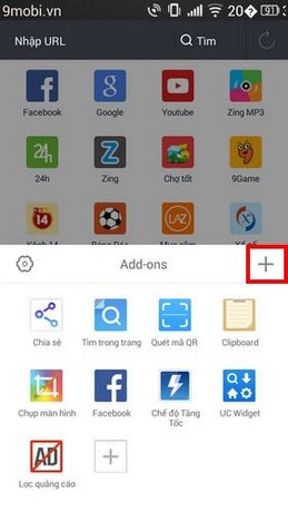 Cài Đặt Add-Ons Mới Cho Trình Duyệt Uc Browser