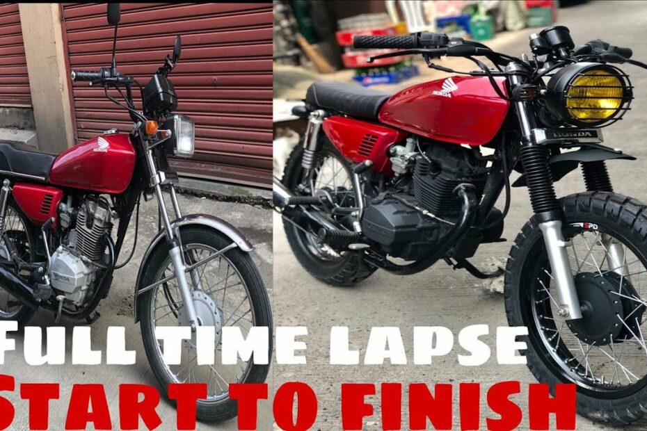 Honda Tmx 125 Scrambler Brat Build. Full Time Lapse ,Low Budget Build Honda Tmx  125 Cafe Racer - Bilibili