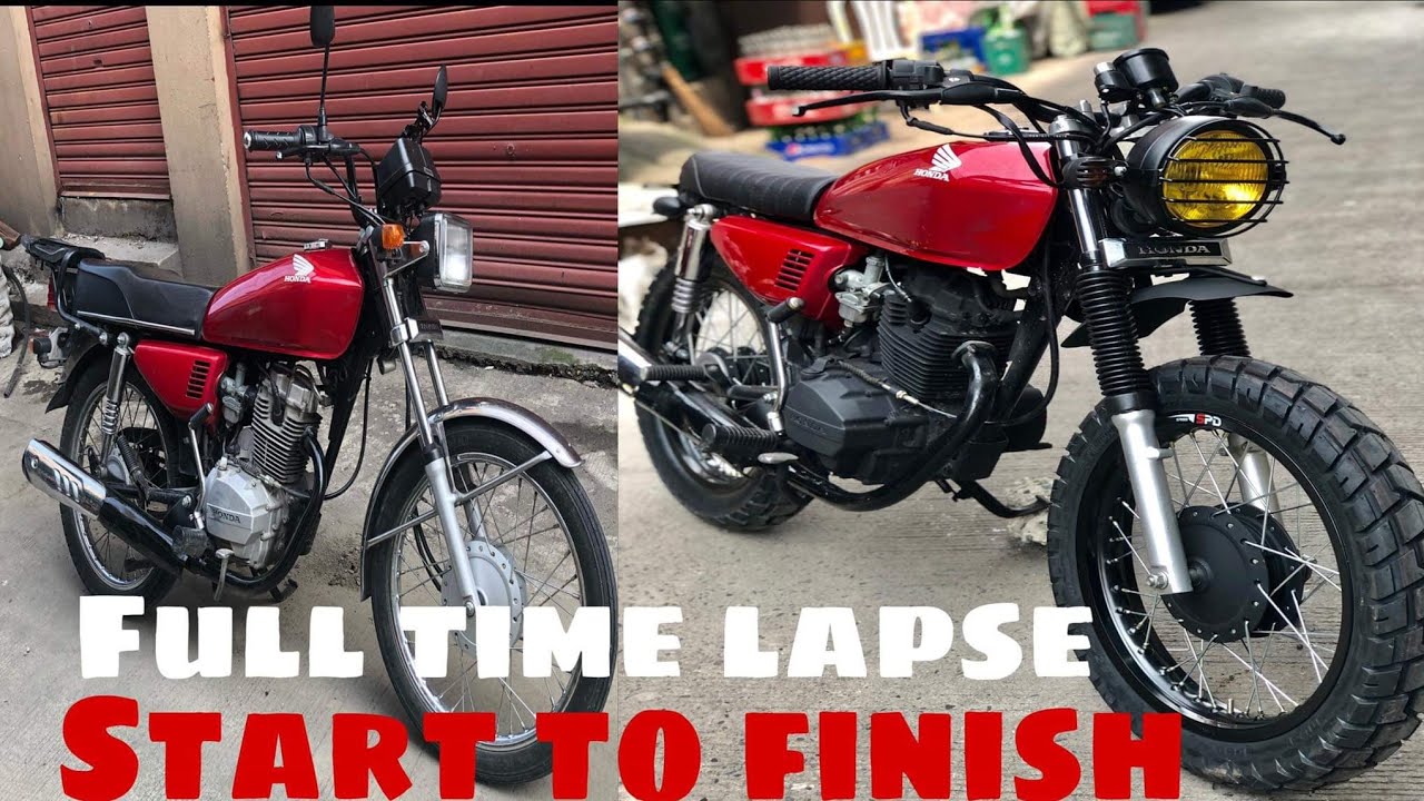 Honda Tmx 125 Scrambler Brat Build. Full Time Lapse ,Low Budget Build Honda Tmx  125 Cafe Racer - Bilibili