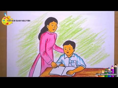 Vẽ Cô Và Trò/How To Draw Teacher And Student - Youtube