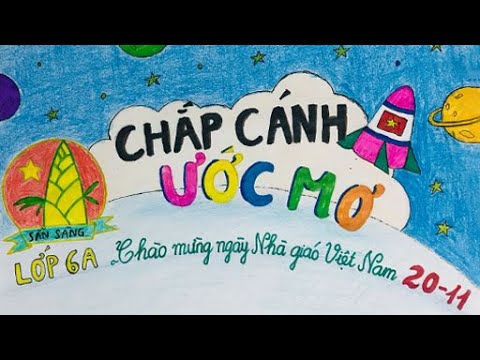 Vẽ Trang Trí Đầu Báo Tường | Tranh Vẽ Báo Tường Chào Mừng Ngày Nhà Giáo  Việt Nam 20/11 - Youtube