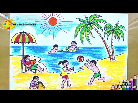 Vẽ Tranh Đi Tắm Biển Mùa Hè/How To Draw Summer Beach - Youtube