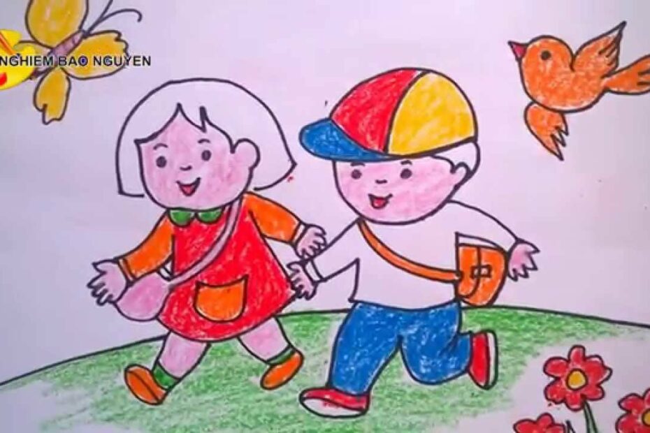 Vẽ Bé Đi Học/How To Draw Baby Go To School - Youtube