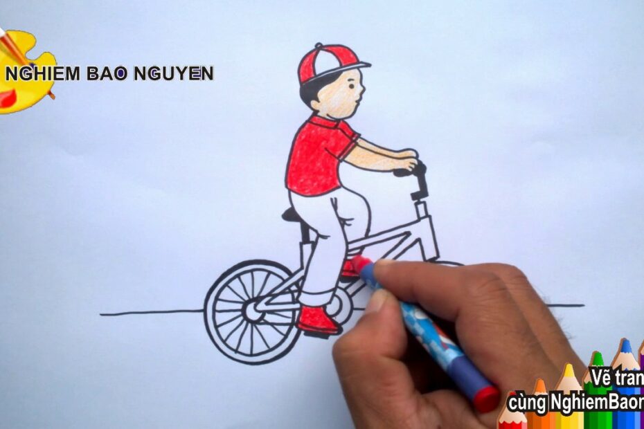 Vẽ Tranh Bé Đi Xe Đạp/How To Draw Baby Cycling - Youtube