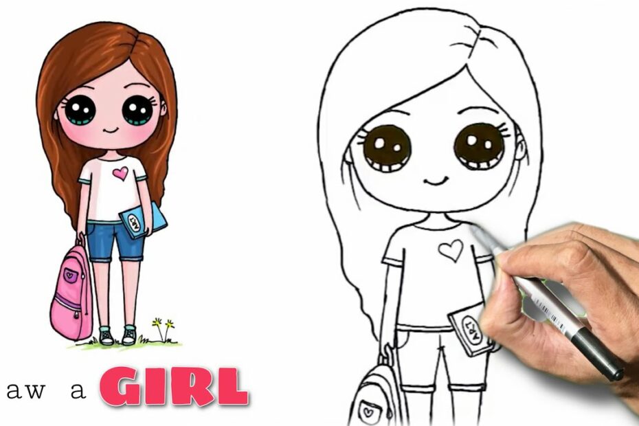 Cách Vẽ Tranh Cô Gái Đơn Giản | How To Draw A Girl Easy - Youtube