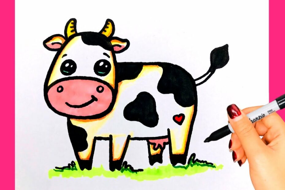 Hướng Dẫn Cách Vẽ Con Bò - How To Draw A Cow Easy/Thư Vẽ - Youtube