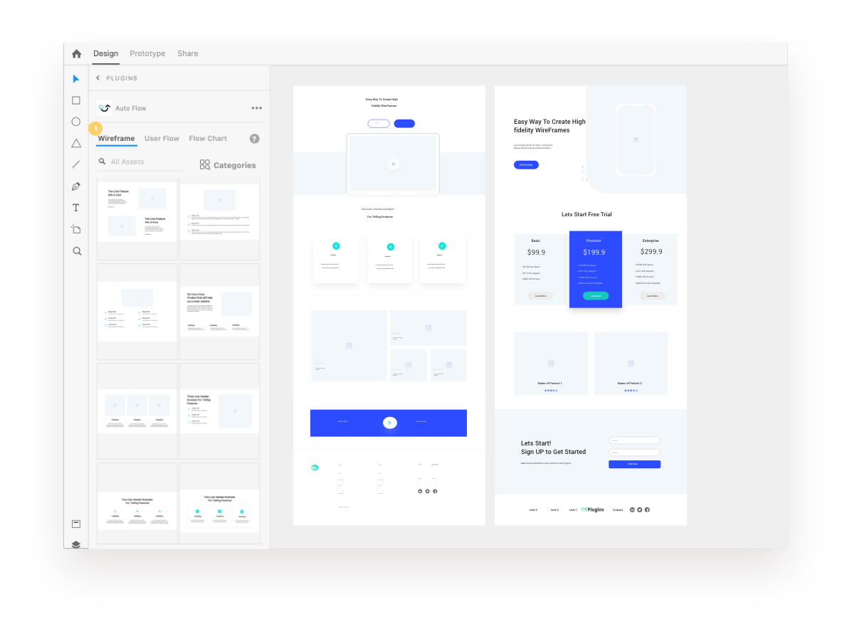 Auto Flow - Creating Wireframes, Userflow & Flowchart In Xd