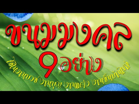 ขนมมงคล 9 อย่าง ขนมไทย ใช้ในงานมงคล งานบุญ งานบวช งานขึ้นบ้านใหม่, ความหมายของขนมมงคล