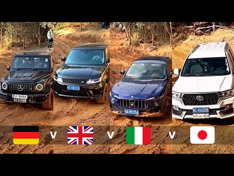 Mercedes v Range Rover v Maserati v Toyota: OFF-ROAD (4x4) BATTLE!