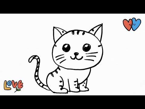 สอนวาดรูปแมวง่ายๆ | How to Draw a cat