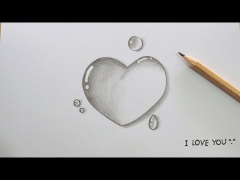 วาดรูปหัวใจ 3มิติ แบบง่ายๆ / วาดรูปหัวใจ | Drawing 3D Heart ❤️ / How To Draw 3D