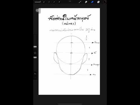 การวาดสัดส่วนใบหน้ามนุษย์(อธิบายละเอียดมาก) by ครูเจมส์