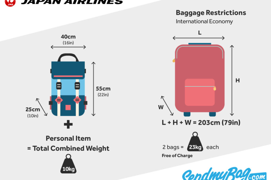 Japan Airlines Baggage Allowance 2023 For Carry On & Checked Baggage : Send  My Bag