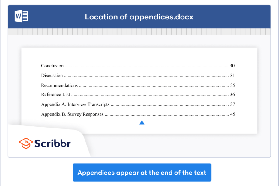 How To Create An Apa Style Appendix | Format & Examples