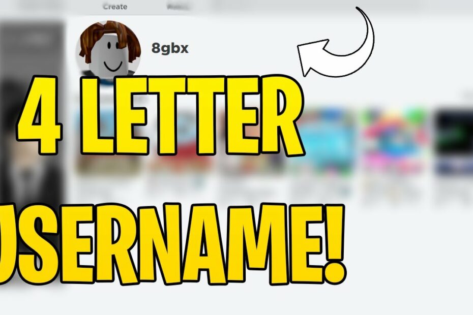 How To Get A Rare 4 Letter Username On Roblox! - Youtube