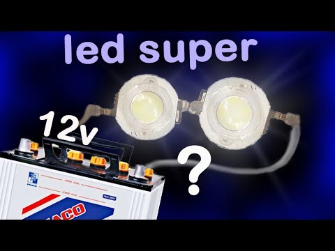 How to make a super bright 3 5V LED lamp !! Select resistor to use 12v battery   Alf